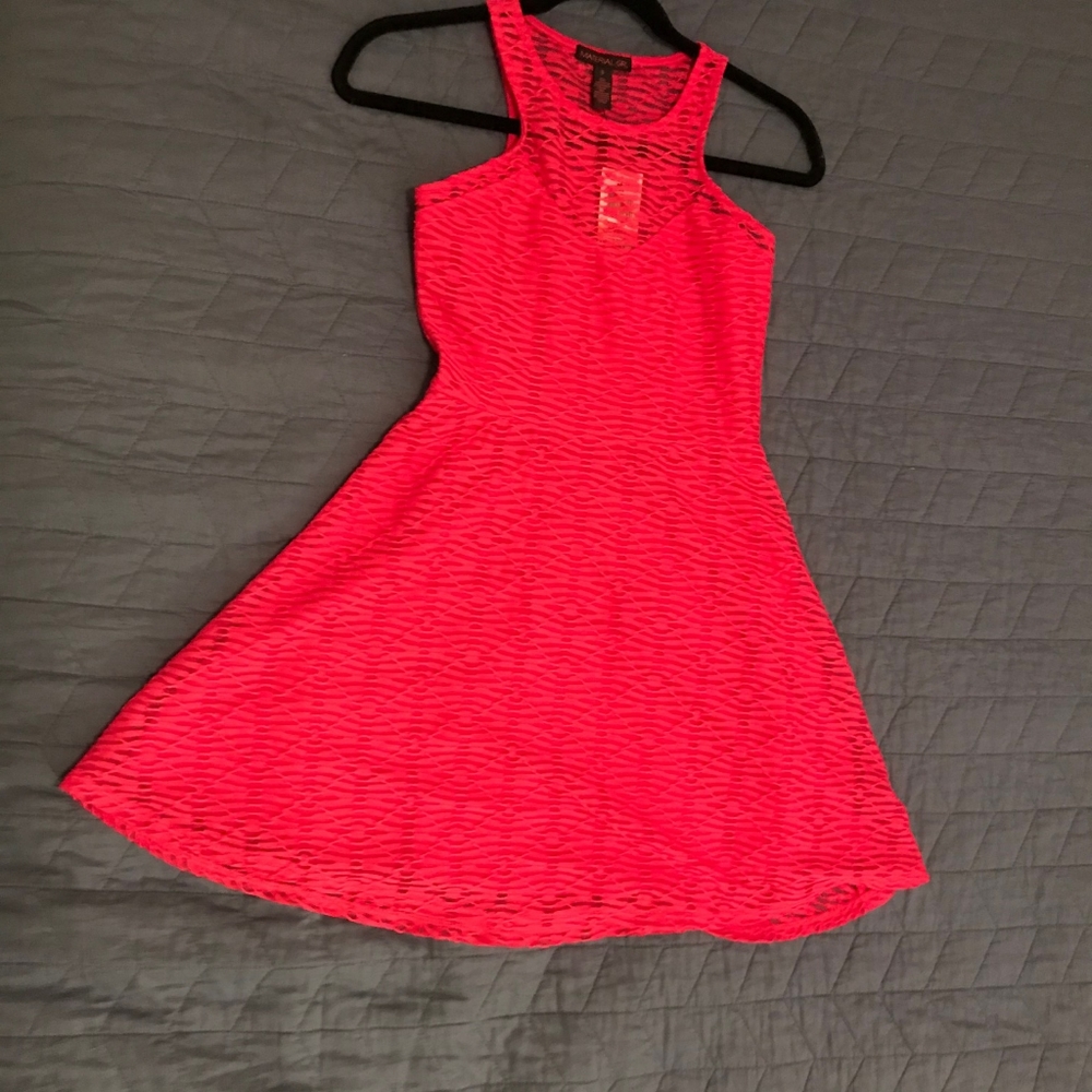 Material Girl Bright Rose Dress
